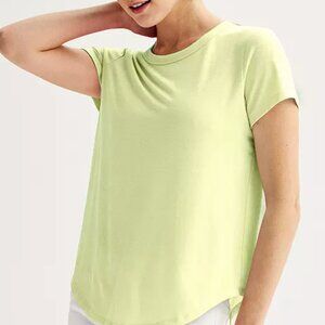 Juniors' SO® Short Sleeve Crewneck Tee (Sea Salt Green)